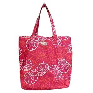 Lilly Pulitzer and Estée Lauder Pink and Orange Floral Tote